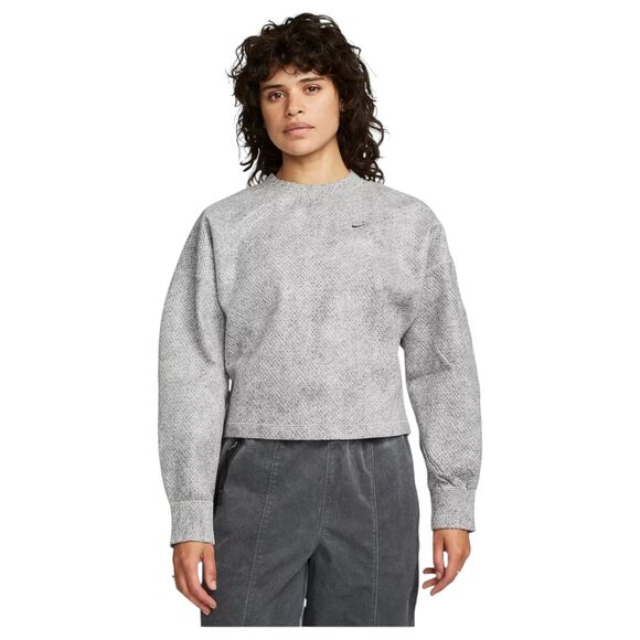 Nike Forward Tech Pack DQ7908-077 Therma-Fit Grey Crop Long Sleeve Large NEW - Picture 3 of 11